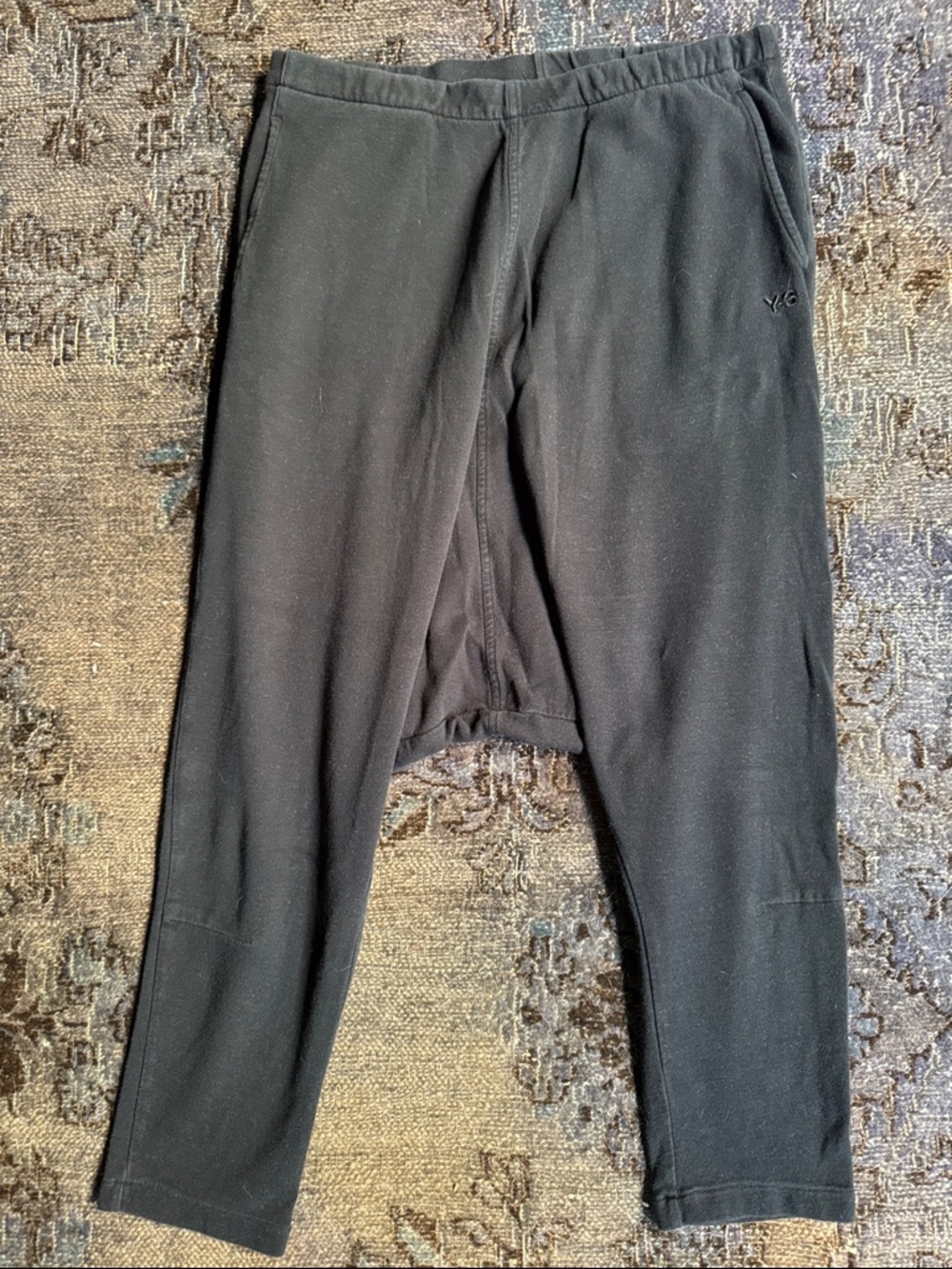 Y-3 Black drop crotch Jogger